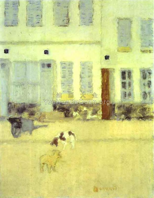 Street in Eragny-sur-Oise or Dogs in Eragny - 皮耶·勃纳尔